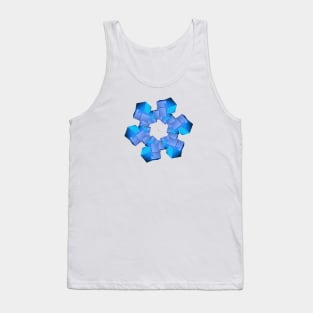 Teal blue cube circle aka blockchain Tank Top